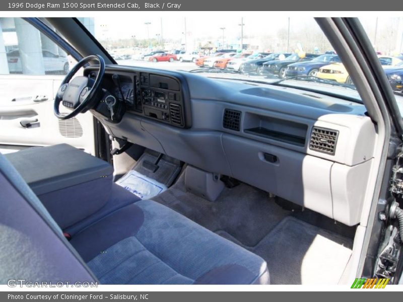 Black / Gray 1996 Dodge Ram 1500 Sport Extended Cab