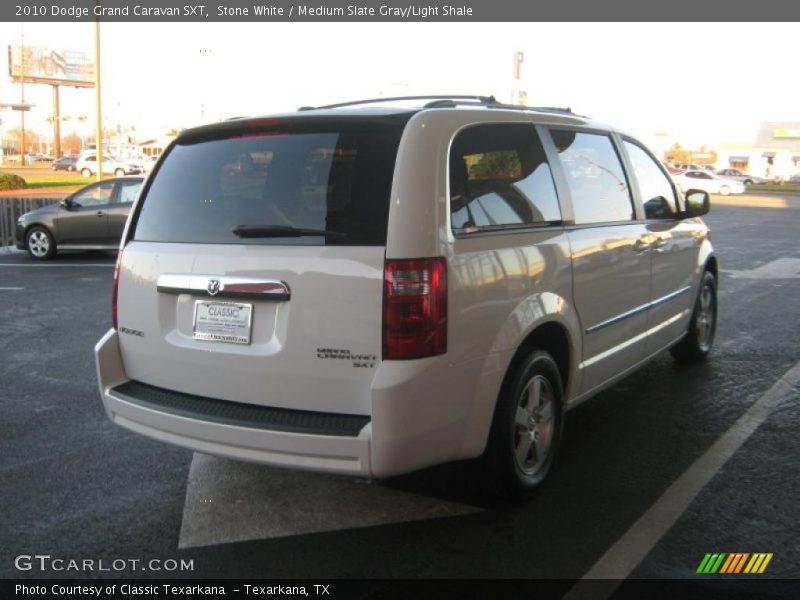 Stone White / Medium Slate Gray/Light Shale 2010 Dodge Grand Caravan SXT