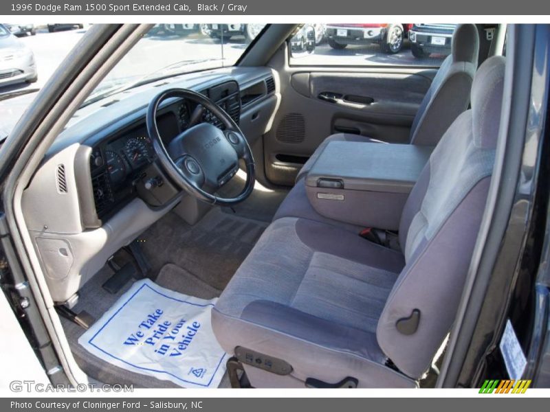Black / Gray 1996 Dodge Ram 1500 Sport Extended Cab