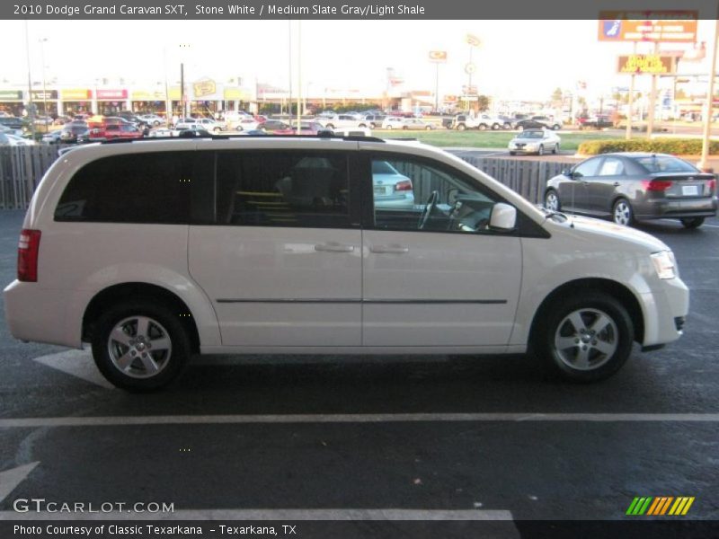 Stone White / Medium Slate Gray/Light Shale 2010 Dodge Grand Caravan SXT