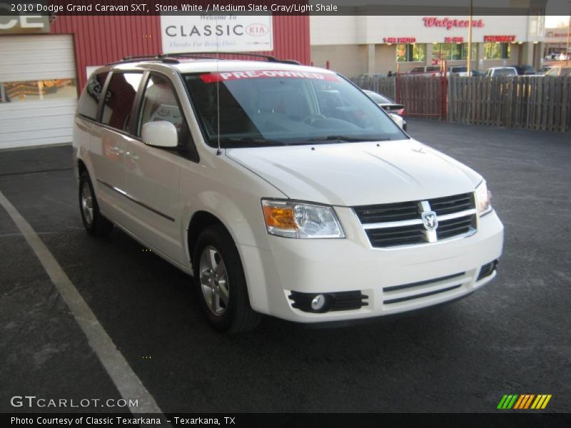 Stone White / Medium Slate Gray/Light Shale 2010 Dodge Grand Caravan SXT