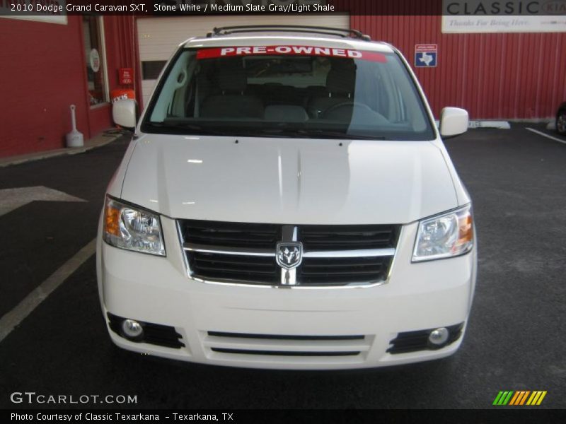 Stone White / Medium Slate Gray/Light Shale 2010 Dodge Grand Caravan SXT