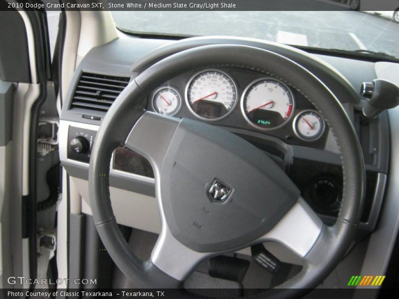 Stone White / Medium Slate Gray/Light Shale 2010 Dodge Grand Caravan SXT