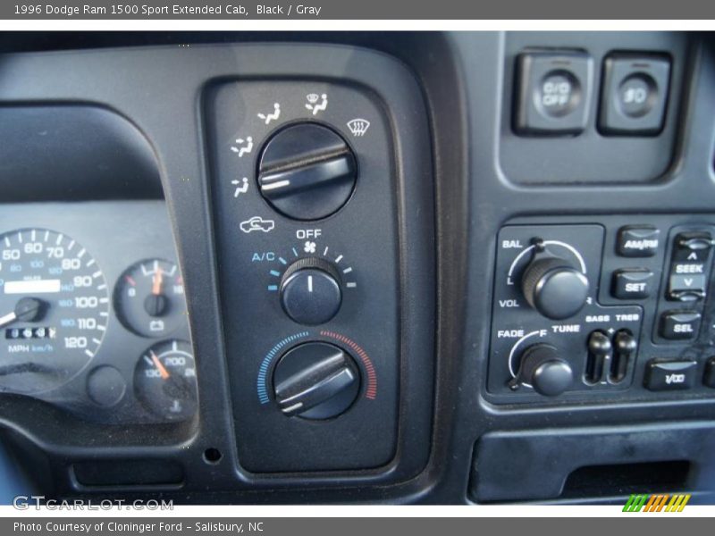 Black / Gray 1996 Dodge Ram 1500 Sport Extended Cab