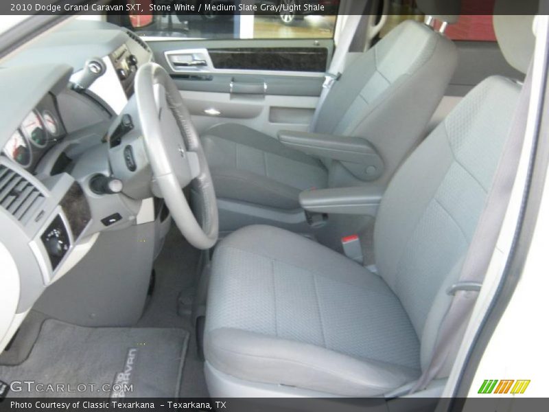 Stone White / Medium Slate Gray/Light Shale 2010 Dodge Grand Caravan SXT