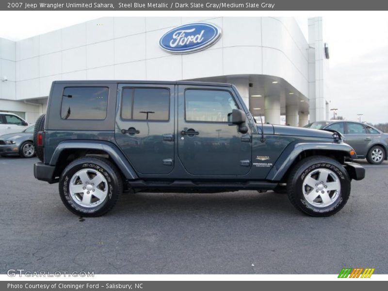 Steel Blue Metallic / Dark Slate Gray/Medium Slate Gray 2007 Jeep Wrangler Unlimited Sahara