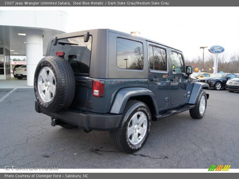 Steel Blue Metallic / Dark Slate Gray/Medium Slate Gray 2007 Jeep Wrangler Unlimited Sahara