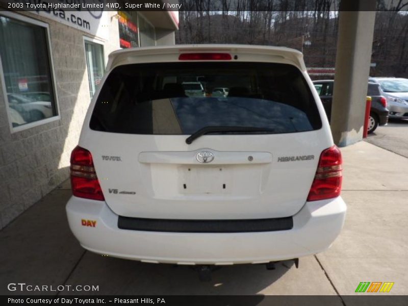 Super White / Ivory 2003 Toyota Highlander Limited 4WD
