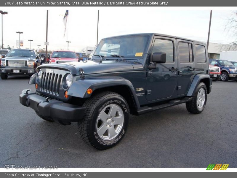 Steel Blue Metallic / Dark Slate Gray/Medium Slate Gray 2007 Jeep Wrangler Unlimited Sahara