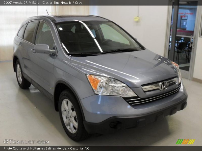 Glacier Blue Metallic / Gray 2007 Honda CR-V EX-L