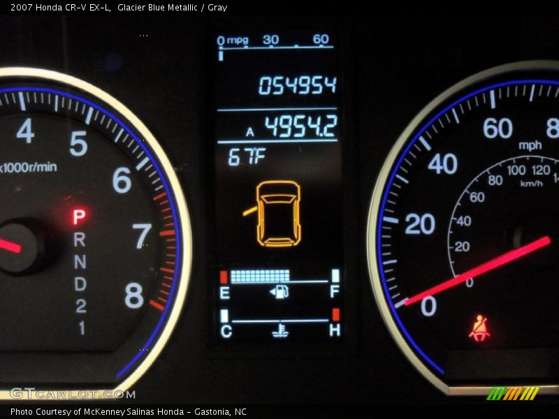 Glacier Blue Metallic / Gray 2007 Honda CR-V EX-L