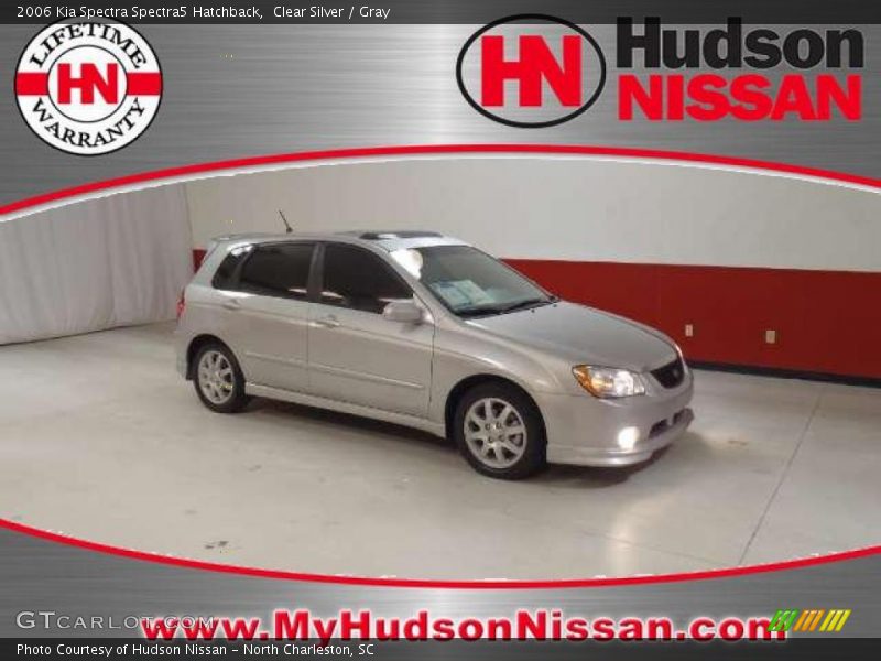 Clear Silver / Gray 2006 Kia Spectra Spectra5 Hatchback