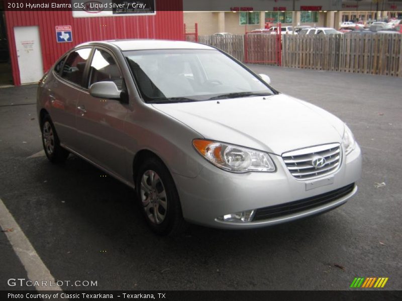 Liquid Silver / Gray 2010 Hyundai Elantra GLS