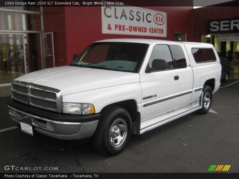 Bright White / Mist Gray 1999 Dodge Ram 1500 SLT Extended Cab