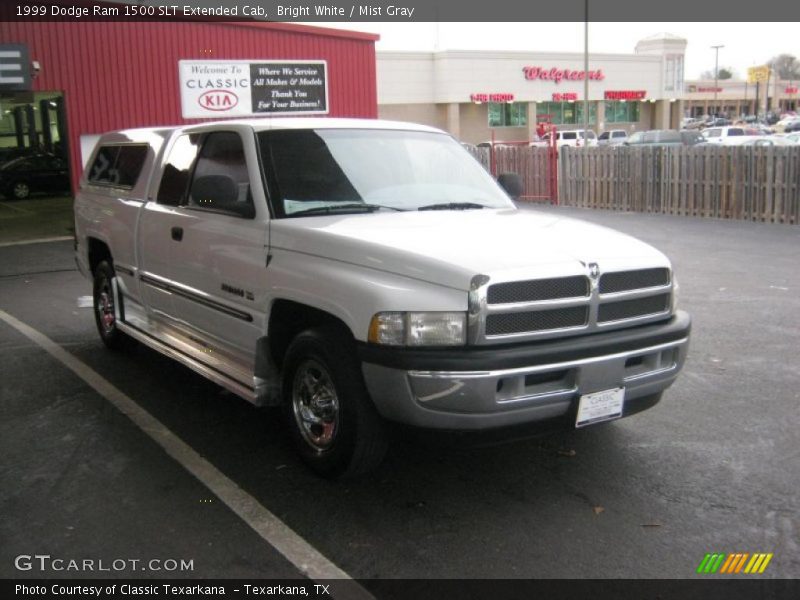 Bright White / Mist Gray 1999 Dodge Ram 1500 SLT Extended Cab