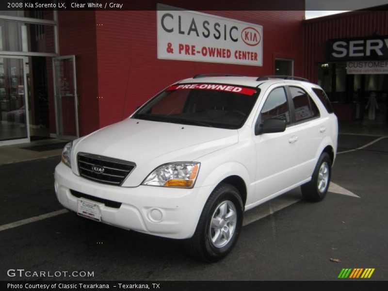 Clear White / Gray 2008 Kia Sorento LX