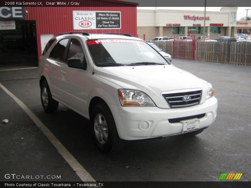 Clear White / Gray 2008 Kia Sorento LX