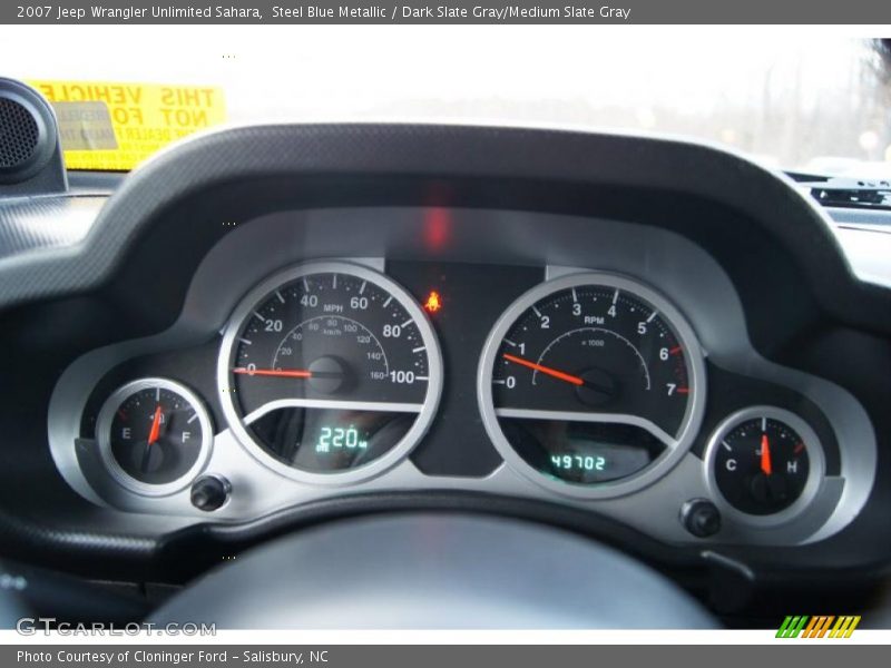 Steel Blue Metallic / Dark Slate Gray/Medium Slate Gray 2007 Jeep Wrangler Unlimited Sahara