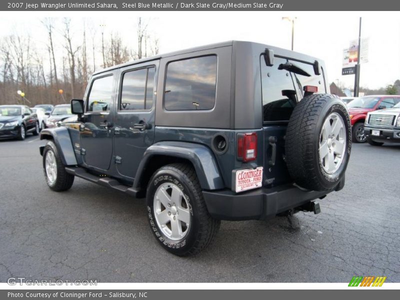 Steel Blue Metallic / Dark Slate Gray/Medium Slate Gray 2007 Jeep Wrangler Unlimited Sahara