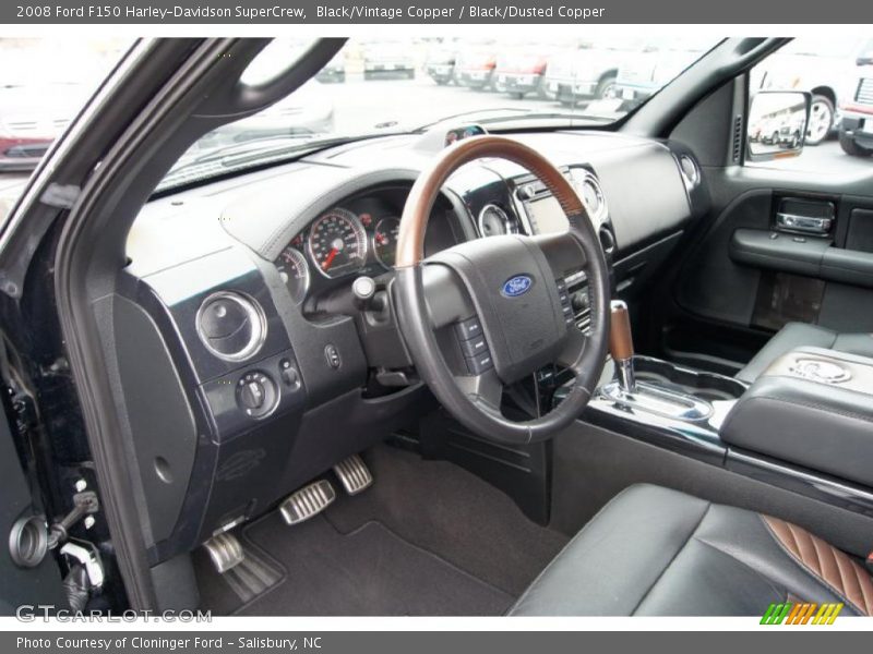  2008 F150 Harley-Davidson SuperCrew Black/Dusted Copper Interior