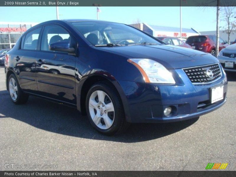 Blue Onyx / Beige 2009 Nissan Sentra 2.0