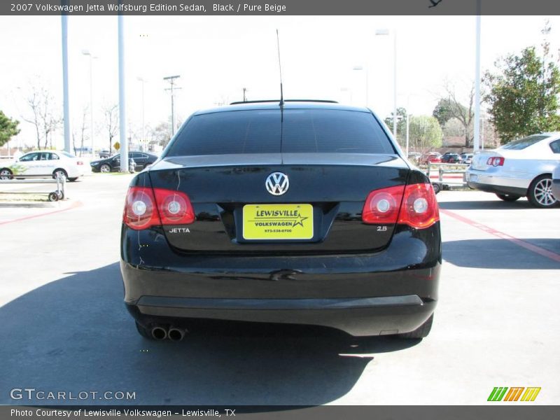 Black / Pure Beige 2007 Volkswagen Jetta Wolfsburg Edition Sedan