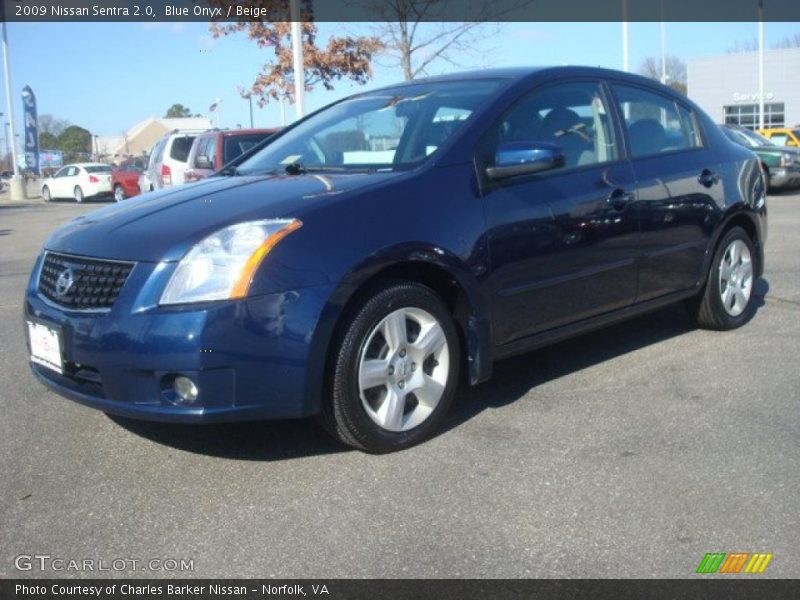 Blue Onyx / Beige 2009 Nissan Sentra 2.0