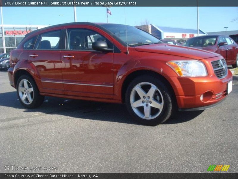 Sunburst Orange Pearl / Pastel Slate Gray/Orange 2007 Dodge Caliber R/T