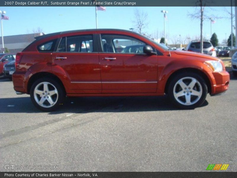 Sunburst Orange Pearl / Pastel Slate Gray/Orange 2007 Dodge Caliber R/T