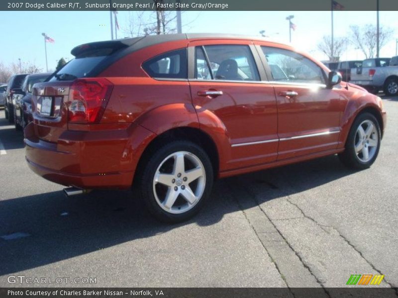 Sunburst Orange Pearl / Pastel Slate Gray/Orange 2007 Dodge Caliber R/T