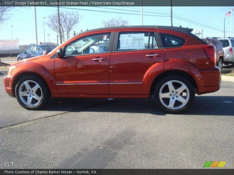 Sunburst Orange Pearl / Pastel Slate Gray/Orange 2007 Dodge Caliber R/T