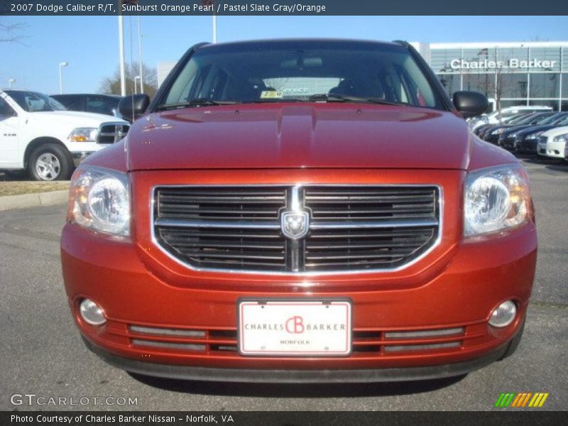 Sunburst Orange Pearl / Pastel Slate Gray/Orange 2007 Dodge Caliber R/T