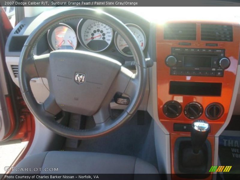 Sunburst Orange Pearl / Pastel Slate Gray/Orange 2007 Dodge Caliber R/T