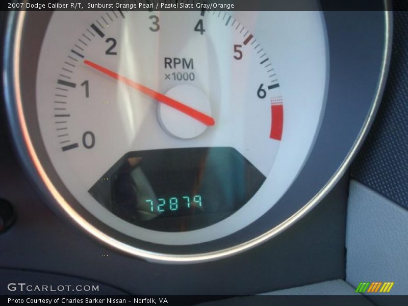 Sunburst Orange Pearl / Pastel Slate Gray/Orange 2007 Dodge Caliber R/T