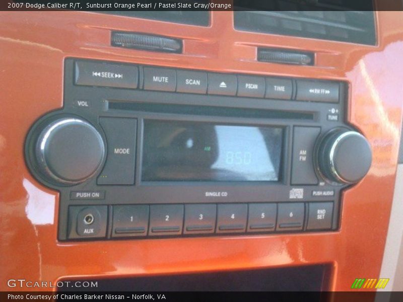 Sunburst Orange Pearl / Pastel Slate Gray/Orange 2007 Dodge Caliber R/T