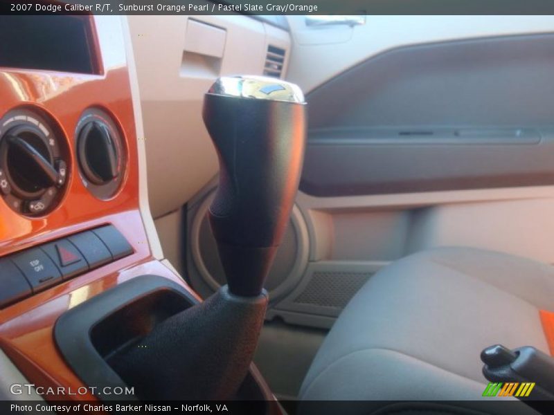 Sunburst Orange Pearl / Pastel Slate Gray/Orange 2007 Dodge Caliber R/T