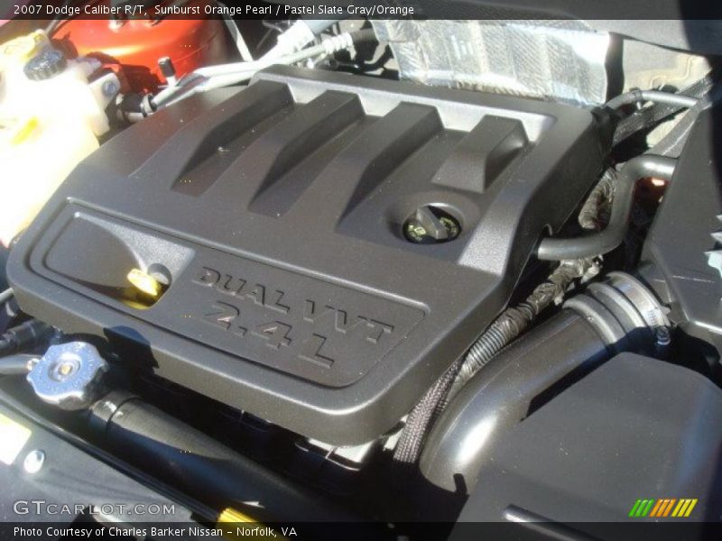 Sunburst Orange Pearl / Pastel Slate Gray/Orange 2007 Dodge Caliber R/T