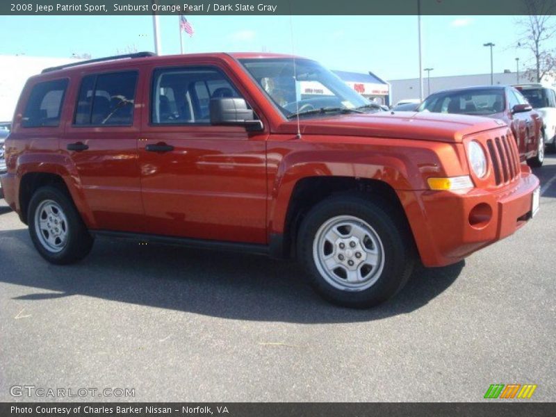Sunburst Orange Pearl / Dark Slate Gray 2008 Jeep Patriot Sport
