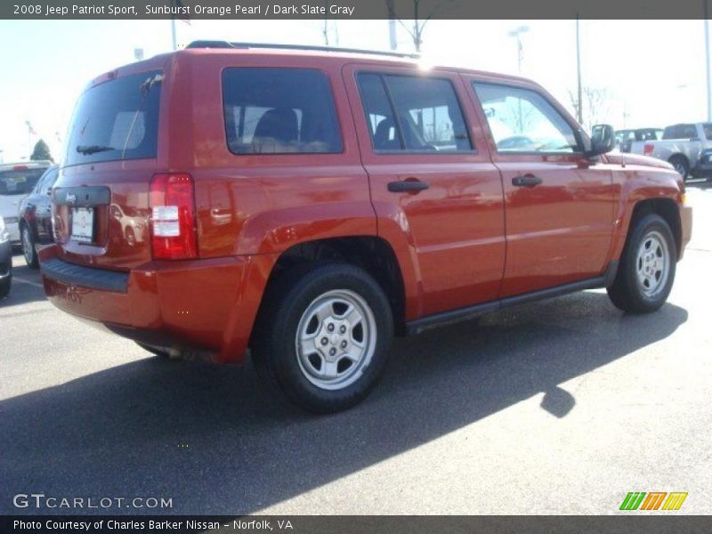Sunburst Orange Pearl / Dark Slate Gray 2008 Jeep Patriot Sport