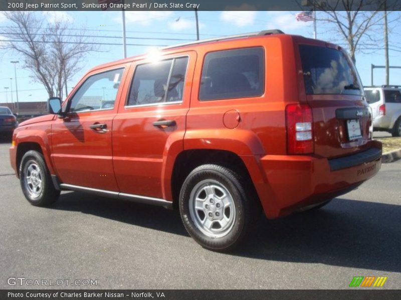 Sunburst Orange Pearl / Dark Slate Gray 2008 Jeep Patriot Sport