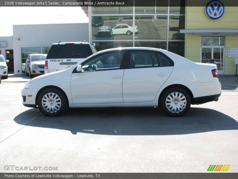 Campanella White / Anthracite Black 2008 Volkswagen Jetta S Sedan