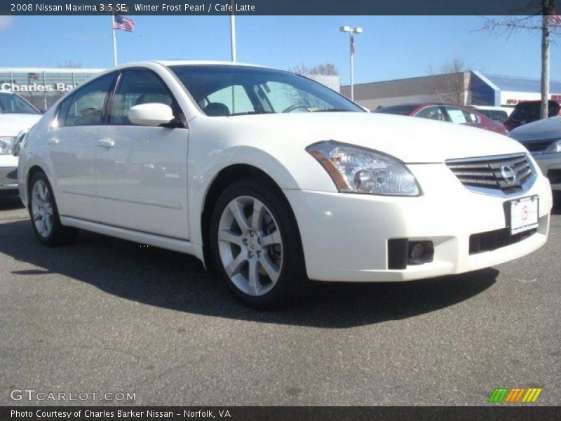 Winter Frost Pearl / Cafe Latte 2008 Nissan Maxima 3.5 SE
