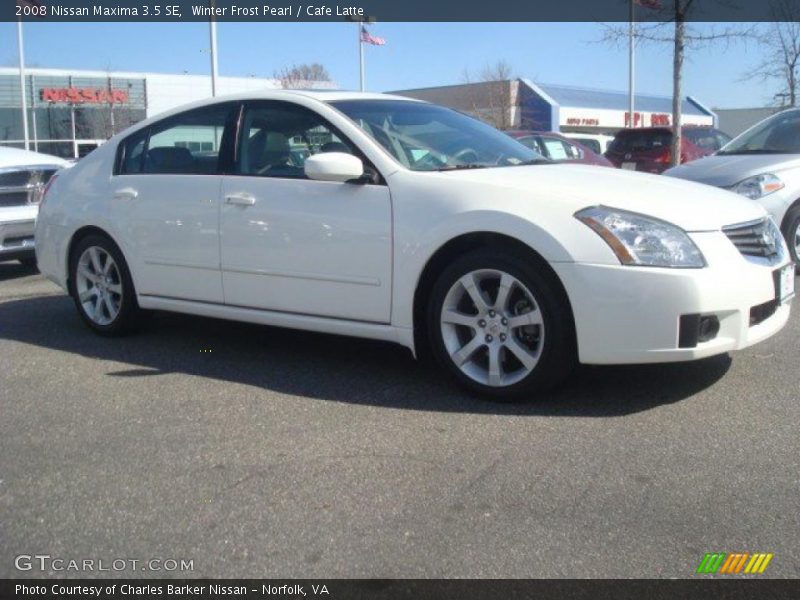 Winter Frost Pearl / Cafe Latte 2008 Nissan Maxima 3.5 SE