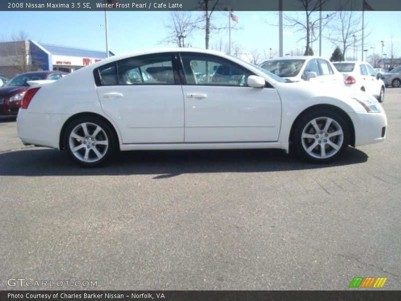 Winter Frost Pearl / Cafe Latte 2008 Nissan Maxima 3.5 SE