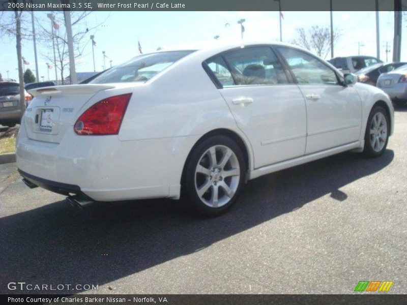 Winter Frost Pearl / Cafe Latte 2008 Nissan Maxima 3.5 SE