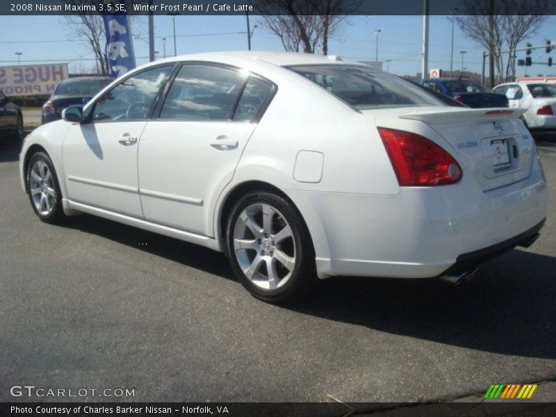 Winter Frost Pearl / Cafe Latte 2008 Nissan Maxima 3.5 SE