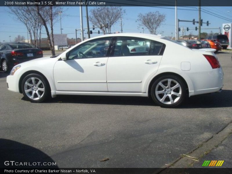 Winter Frost Pearl / Cafe Latte 2008 Nissan Maxima 3.5 SE