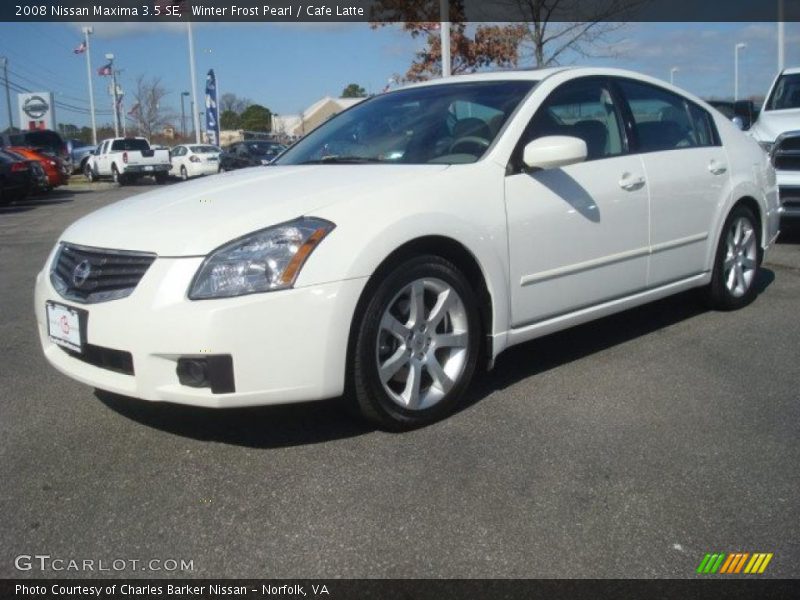 Winter Frost Pearl / Cafe Latte 2008 Nissan Maxima 3.5 SE