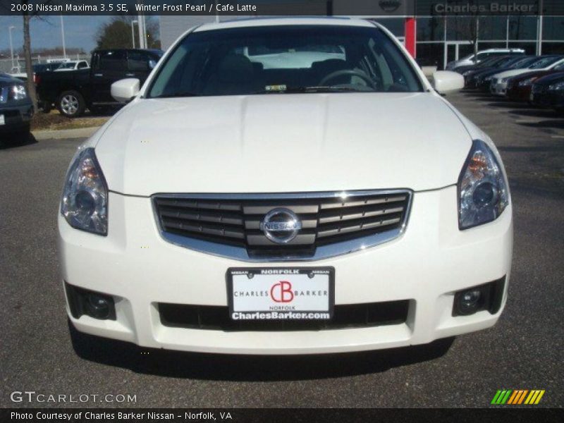 Winter Frost Pearl / Cafe Latte 2008 Nissan Maxima 3.5 SE