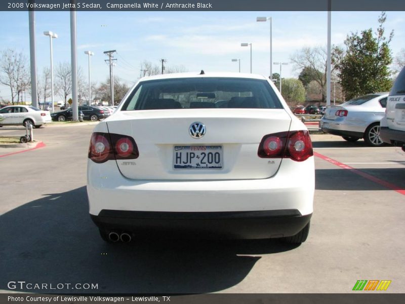 Campanella White / Anthracite Black 2008 Volkswagen Jetta S Sedan
